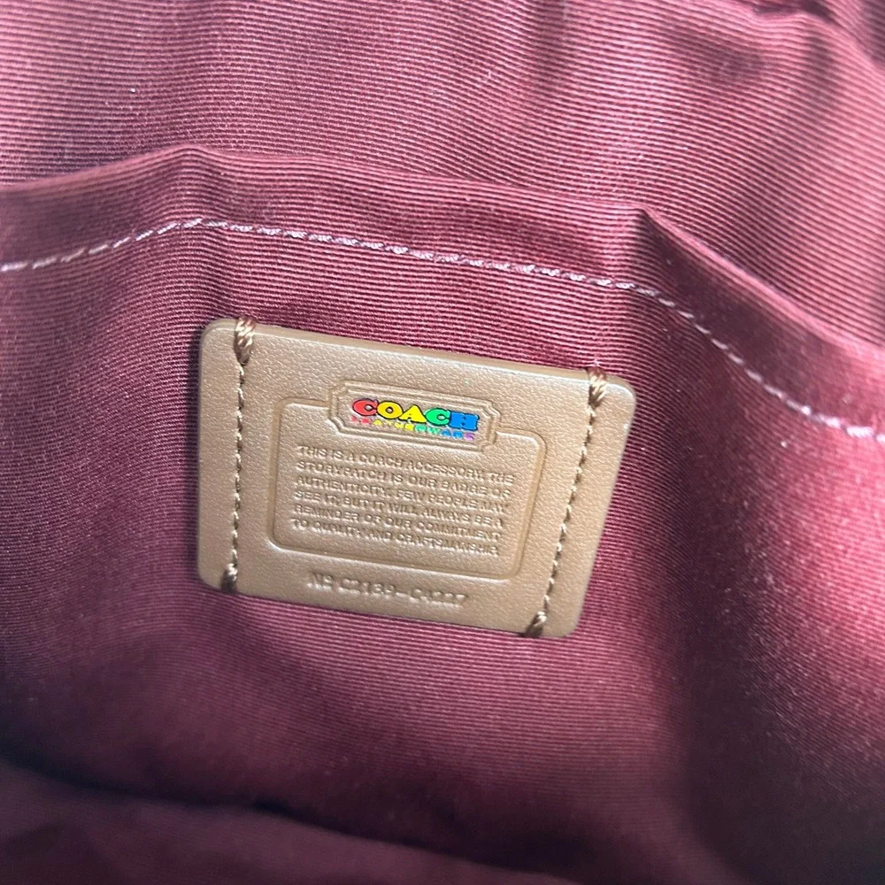 Coach Jamie Camera Bag Rainbow Signature Canvas Crossbody Excellent